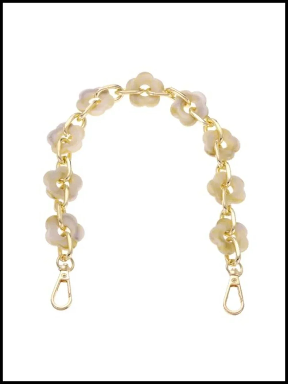 Acrylic Chain Strap Flower Chunky Purse Extension Decorative Short Chain for